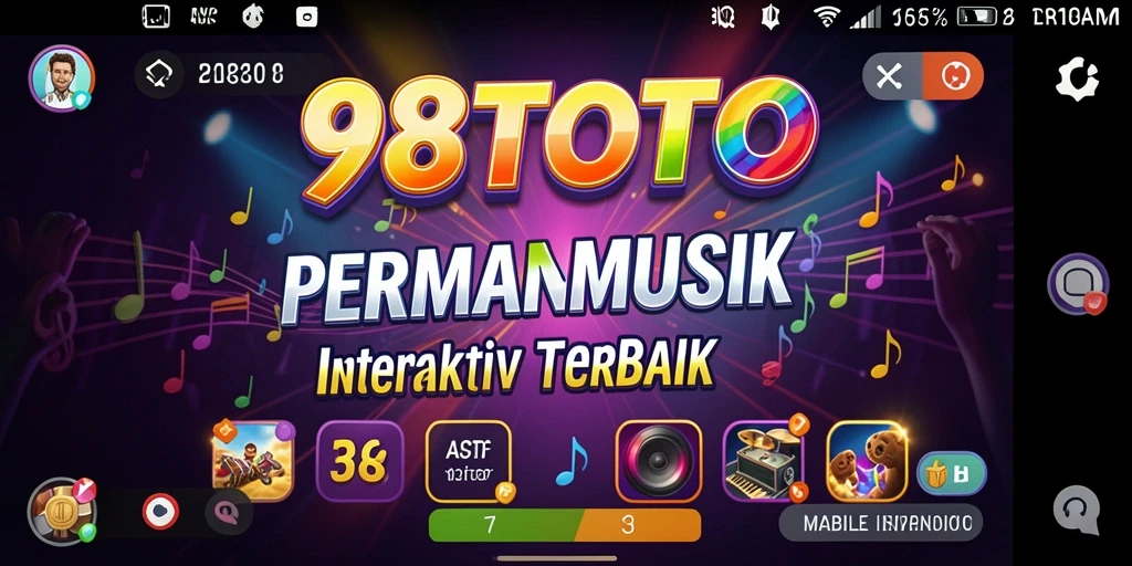 Tampilan gameplay 98TOTO yang menarik dengan beragam lagu music.