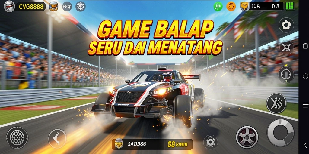 Tampilan gameplay seru dalam CVG8888 yang memukau.