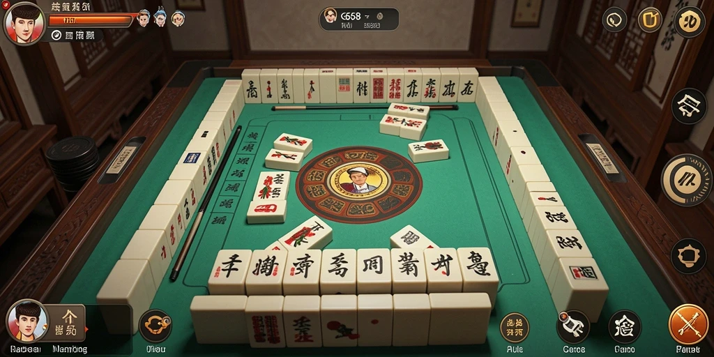 Tangkapan layar dari gameplay seru G668 yang menampilkan suasana Mahjong.