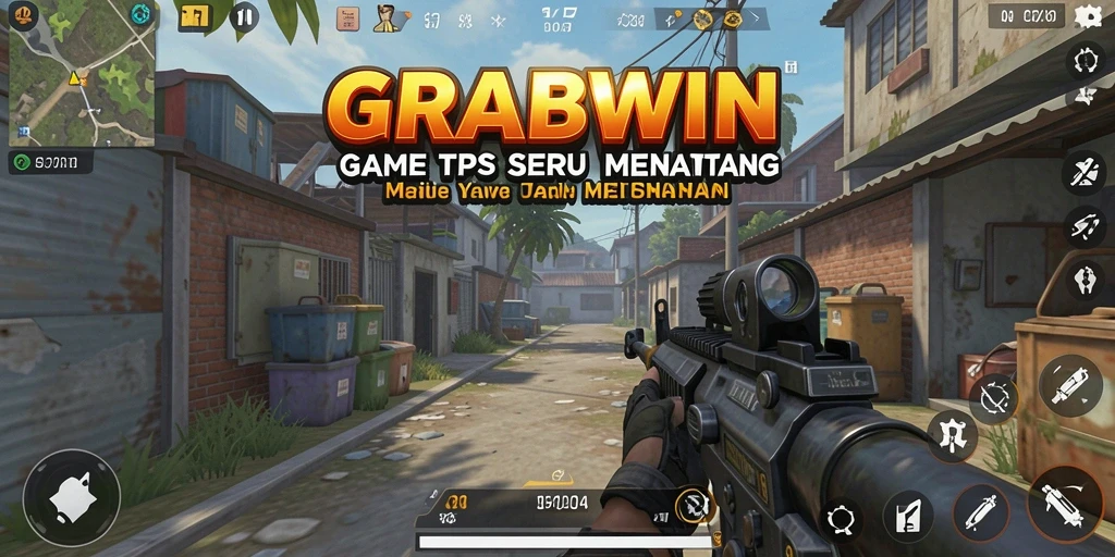 Screenshot gameplay <strong>GRABWIN</strong> yang menampilkan aksi pertempuran TPS.