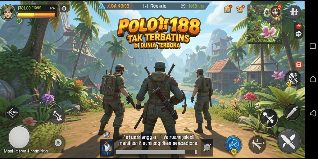 Screenshot gameplay POLO188 menampilkan aksi petualangan di dunia terbuka.