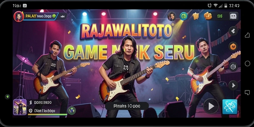 Tampilan gameplay seru RAJAWALITOTO saat bermain musik.