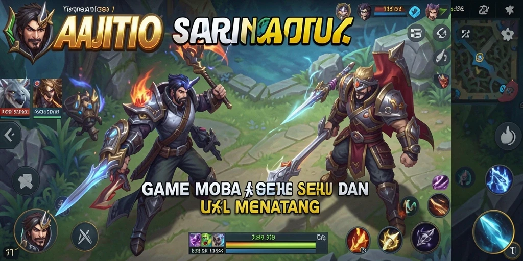 Screenshot gameplay SARANAJITU menampilkan arena pertarungan yang intens.