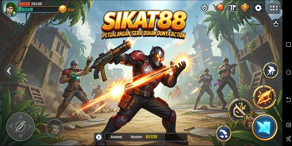 Gameplay SIKAT88 menampilkan aksi yang menegangkan dan seru.