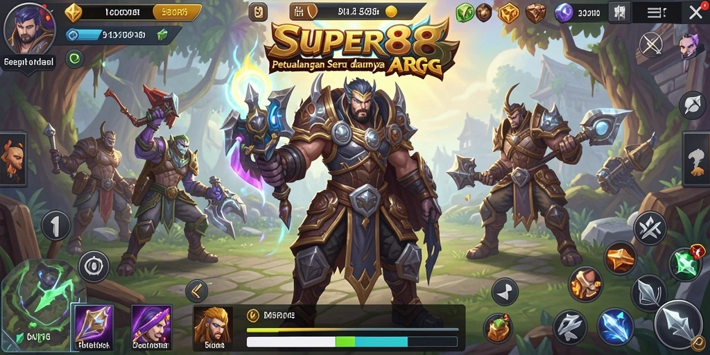 Tangkapan layar utama SUPER88 menampilkan aksi inti gameplay ARPG yang menarik.